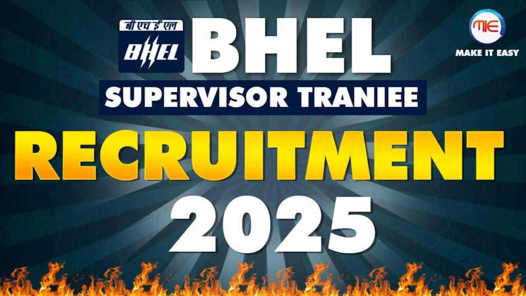 BHEL Supervisor Trainee Recruitment 2025