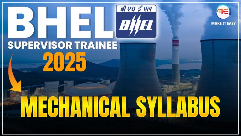 BHEL Supervisor Trainee Mechanical Syllabus