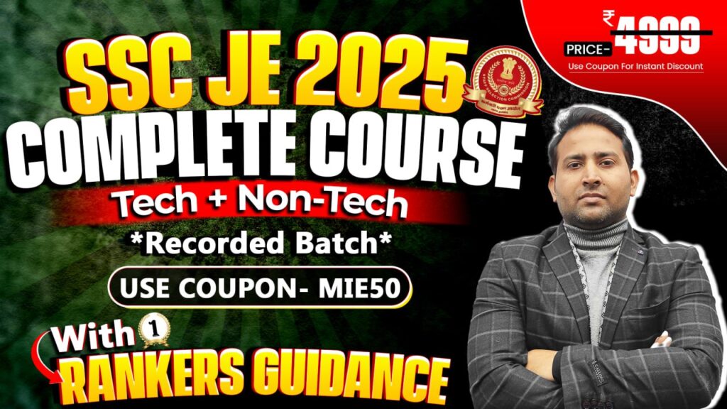 SSC JE 2025 Mechanical Course