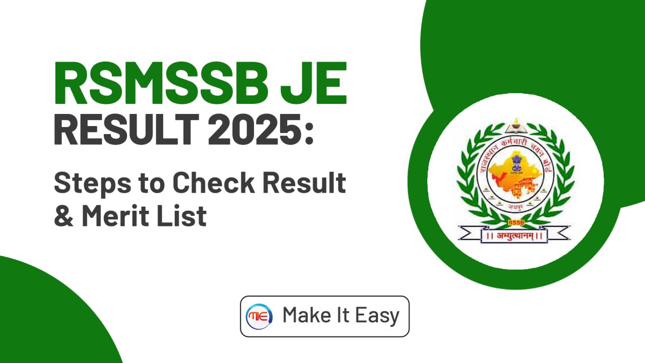 RSMSSB JE Result