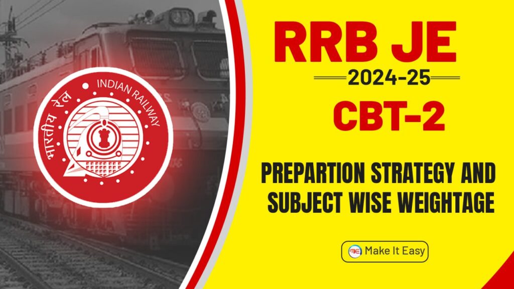 RRB JE CBT 2 Subject wise weightage