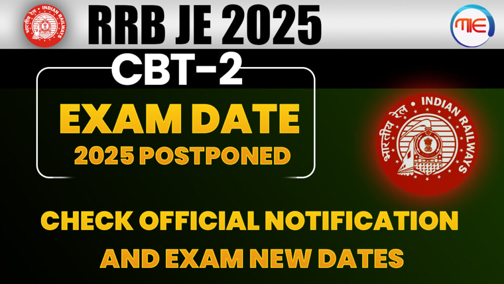 RRB JE CBT 2 Exam Date